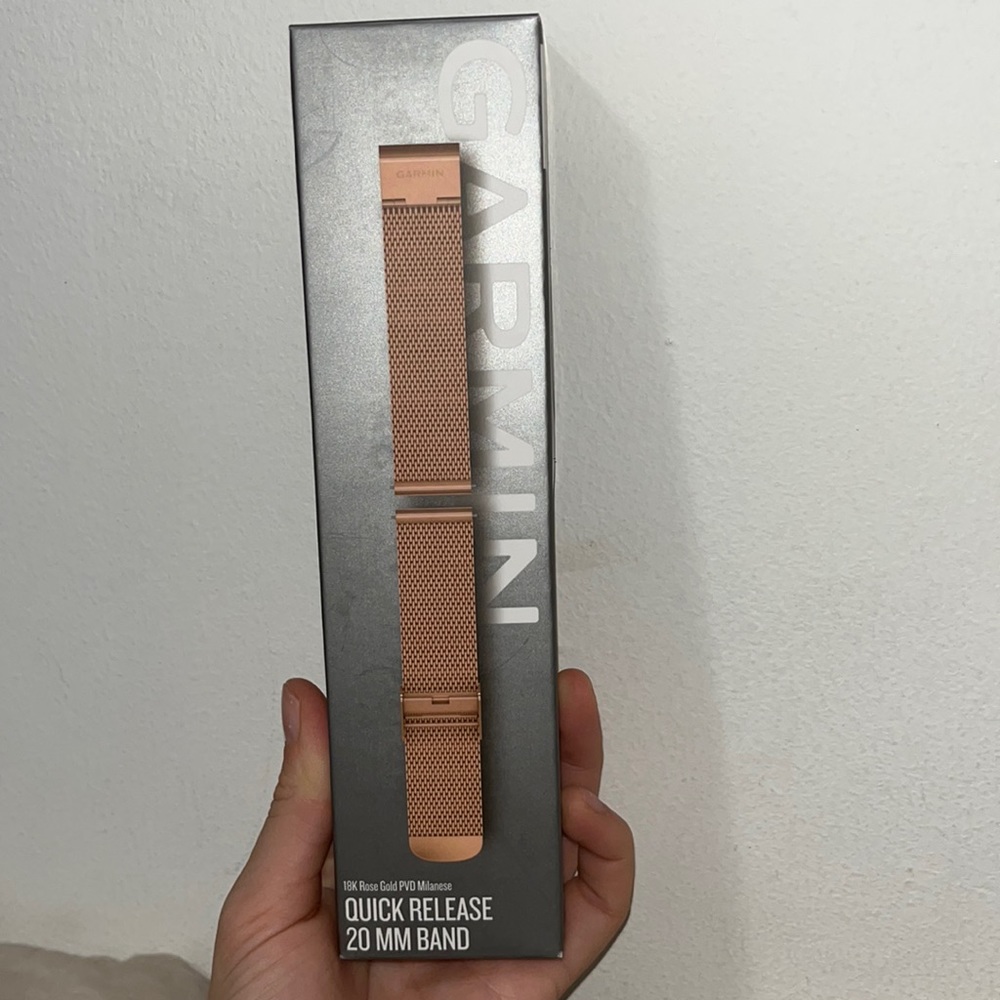 GARMIN 18K Rose Gold PVD Milanese Watch Band